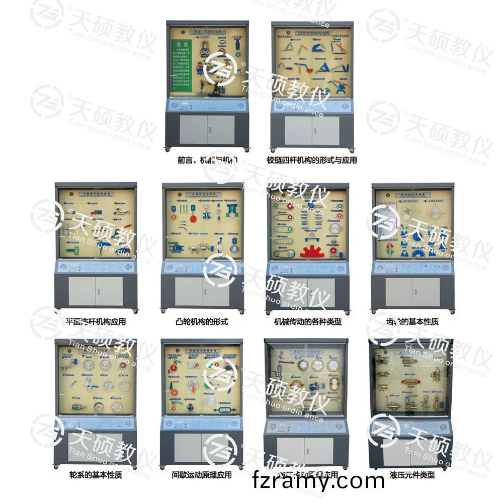 TSSMB-1型(xing) 機(ji)械(xie)基(ji)礎陳列(lie)櫃(gui)（10箇分櫃(gui)，帶智能(neng)語(yu)音講(jiang)解(jie)）